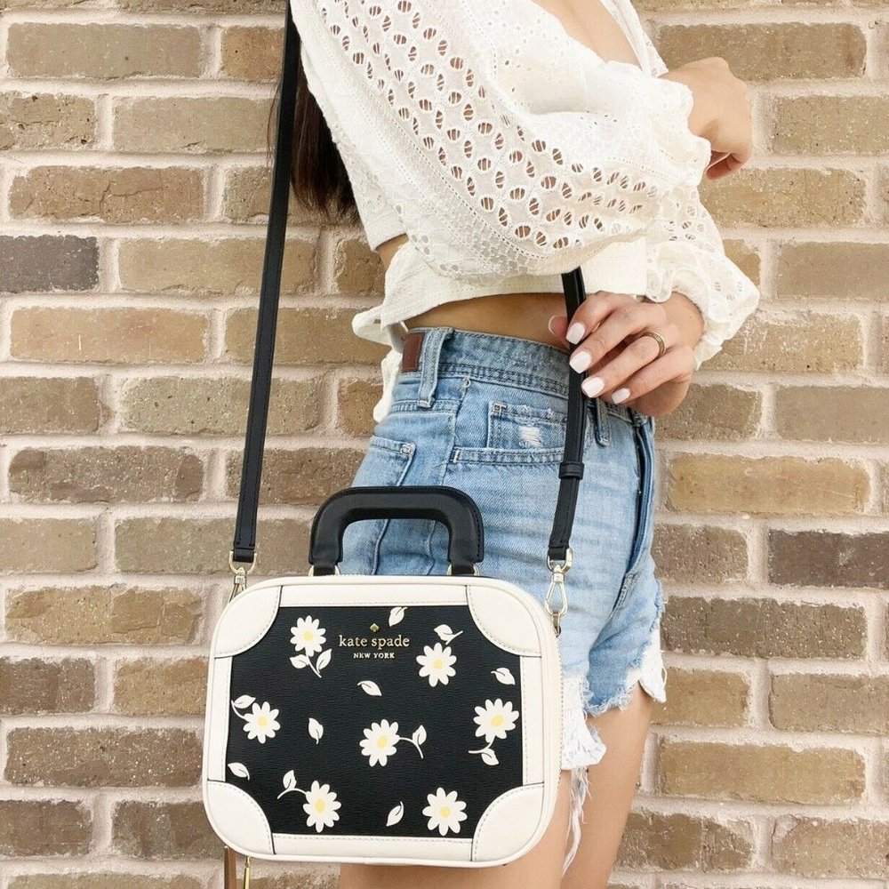 Kate Spade Crossbody Bag Daisy Bicolor Black Multi Novelty💞 - Picture 2 of 5